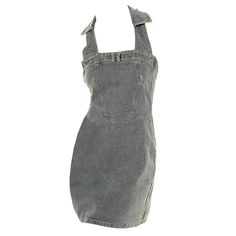 Y2K Aesthetic Halter Denim Dress | BOOGZEL CLOTHING – Boogzel Clothing 90s Grunge Summer, Grunge Summer Outfits, Y2k Fashion Outfit, Crop Top Aesthetic, Underground Clothing, Grunge Summer, Y2k Summer Outfits, Outfit Retro, Y2k Outfit Ideas