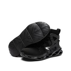 the nike air more uptemp is shown in black