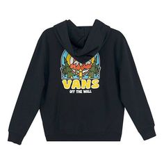 Women's Vans Back Pattern Printing Pullover Hoodie Black VN0A5F6GBLK Vans Sweater, Vans Hoodie, Vans Women, Black Hoodie Women, Women's Vans, Vans Off The Wall, Stylish Sneakers, Womens Vans, Black Hoodie