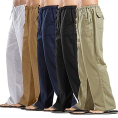 Mens Summer Trousers, Guru Movie, Korean Trousers, Spring Yoga, Casual Cotton Top, Sporty Fashion, Bodybuilding T Shirts, Mens Linen Pants, Pants Korean