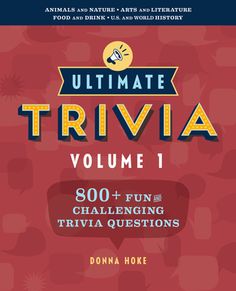 the ultimate trivia volume 1 book with an image of a red background and text that reads