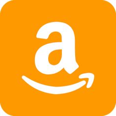 an orange square with the amazon logo