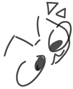 a drawing of a dog's face with its eyes closed