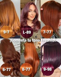 7.40 Hair Color, Igora Royal Color Chart, Red Hair Formulas, Amber Hair Colors, Schwarzkopf Hair Color, Mahogany Hair, Amber Hair, Cherry Red Hair