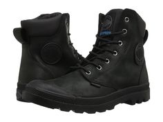 Palladium Pampa Cuff WP Lux Boots Black/Black Palladium Shoes, Best Rain Boots, Palladium Boots, Womens Bogs, Waterproof Leather Boots, Shop Boots, Mens Rain Boots, Cold Weather Gear, Wedge Ankle Boots