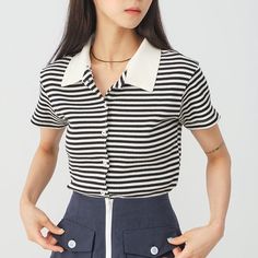 Black And White Striped Polo Tee Size Large New With No Flaws - Collared - Button Down Closure - Cap Sleeves - Ribbed Fabric I’m Happy To Answer Any Questions Returns Are Not Accepted Bundle To Save 15% Off On 2+ Items No Trades. Offers Welcome!! Tags: Basic, Classic, Everyday, Pacsun, Tilly’s, Brandy Melville Trendy Black Top With Collared Neckline, Trendy Black Tops With Striped Collar, Black Tops With Striped Collar For Summer, Black Tops With Striped Collar For Spring, White Striped Collar Top For Day Out, White Tops With Striped Collar For Day Out, Black Tops With Buttons And Collared Neckline, Black Tops With Buttoned Collared Neckline, Spring Black Top With Striped Collar