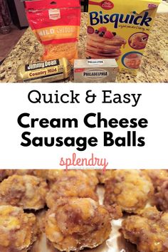 cream cheese sausage balls are an easy appetizer for any party