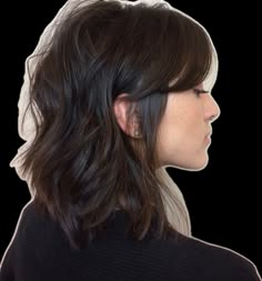 Plus Size Mid Length Hair, Edgy Shoulder Length Hair, Wolf Cut Black Hair, Shoulder Length Layered Hairstyles, Short Black Hair With Bangs, Medium Choppy Bob, Corte Shaggy, Shoulder Length Hair With Bangs, Hairstyles Ombre