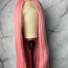 Pink Hair Wig Cosplay Wig Wigs For Halloween Lace Front Wig T Part Wig Middle Part Hair Pink Hair Wig, Middle Part Hair, T Part Wig, Wig Middle Part, Strawberry Soda, Part Hair, Middle Part Hairstyles, Wig Color, Pink Wig