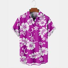 Category:Shirt; Season:Spring,Summer; Fabric:Polyester; Sleeve Length:Short Sleeves; Look After Me:Machine wash,Hand wash,Washable; Gender:Men's; Style:Designer,Tropical,Fashion,Hawaiian,Soft; Tops Type:Shirt,Summer Hawaiian Shirt; Occasion:Hawaiian,Beach,Holiday,Street,Casual; Age Group:Adults'; Fit Type:Regular Fit; Pattern:Floral,Tropical Flowers; Design:Print,Button-Down; Neckline:Turndown; Brand:OUKU; Front page:FF; Listing Date:12/16/2022; Bust:; Length:; Shoulder Width:; Fit US Size:; Fit Hawaiian Men, Blouse Man, Tropical Fashion, Spandex Shirts, Hawaiian Beach, Streetwear Summer, Boho Shirts, Floral Print Shirt, Spring Fabric