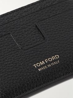 TOM FORD's cardholder has been crafted in Italy using the same careful attention to detail the label applies to its impeccable tailoring. Simply detailed with gold branding, it's made from full-grain leather and fitted with four card slots, two of which are notched for easier access. Luxury Black Card Holder With Engraved Logo, Black Luxury Card Holder With Engraved Logo, Modern Business Card Holder With Logo Plaque, Designer Leather Card Holder With Logo, Black Leather Card Holder With Engraved Logo, Leather Card Holder With Engraved Logo, Designer Leather Card Holder With Engraved Logo, Black Leather Card Holder With Logo Plaque, Classic Formal Card Holder With Logo Plaque