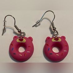 Donut Earrings Crazy Earrings, Donut Earrings, Donuts Earrings, Donuts, Women's Fashion, Jewelry Earrings, Fashion Jewelry, Women Jewelry, Pink