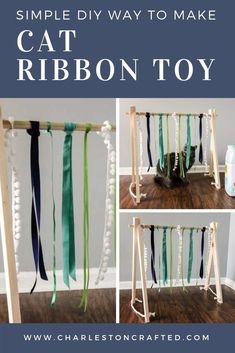 the simple diy way to make a cat ribbon toy is so easy and fun