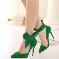 Big Bow Tie High Heels Pumps - Uniqistic.com Butterfly Shoes, Bow High Heels, Womens Stilettos, Bow Heels, Stiletto Shoes, Sophia Webster, Big Bow, Prom Shoes, High Heel Pumps