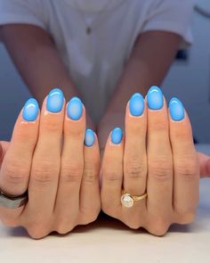 i’m actually obsessing Basic Nails Ideas, Blue Aura, Basic Nails, Casual Nails