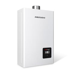 a water heater on a white background with the word mizudo above it