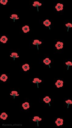 an image of red flowers on black background