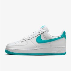 Brand New Never Worn! I Bought These But Decide Months Later I Didn’t Want Them. Turquoise | Never Worn. Purchased Directly From Nike Store | Box Included | I’m A True Size 10 So I Ordered A 10.5 In Most Of My Nike Shoes. Feel Free To Ask Questions! Turquoise Air Force 1, Teal Nike Shoes, Nike Air Force 1 Women, Air Force 1 Women, Nike Dunks High, Nike Gym Shoes, Teal Nikes, Shoes Nike Air Force, Track And Field Shoes