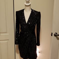 Reposhing This Item I Purchased From @Coldoro123. Loved It, But Ready To Rotate For Something New. Questions? Leave A Comment Below! Maje Dress, Sequins Dress, Sequined Dress, Sequin Dress, Leave A Comment, Something New, Black Silver, Colorful Dresses, Long Sleeve Dress