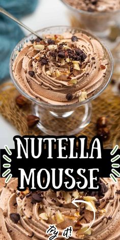 nutella mousse with text overlay