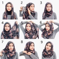 Are you a fan of simplicity and of course beauty? look no further, this hijab tutorial is so simple, elegant and beautiful using this gorgeous floral hijab, a perfect pick for this season. Check out the steps to this look:… Hijab Tutorial Segi Empat, Model Tutorial, Style Hijab Simple