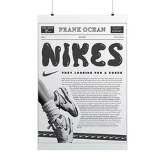 a poster with the words nike on it