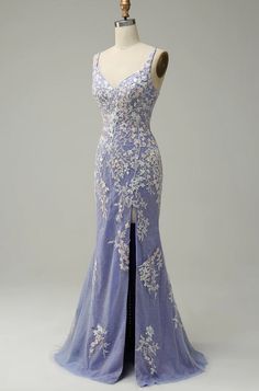 Paillettes robes de bal bleu clair, robes de bal sirène, fente à volants coutumes coutumes robes de soirée Fire Queen, Uzun Boy, Prom 2023, Prom Looks, Beautiful Prom Dresses, Dress Inspo, Dresses Elegant, Formal Dresses Prom, Party Dress Long