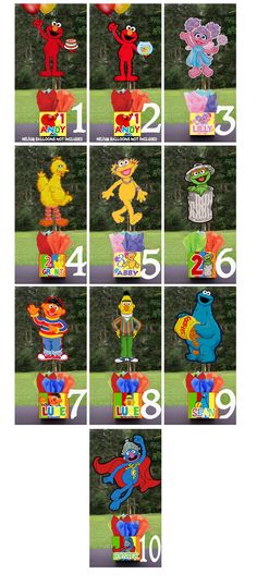 the sesame street characters are numbered in order to match each character's age and number