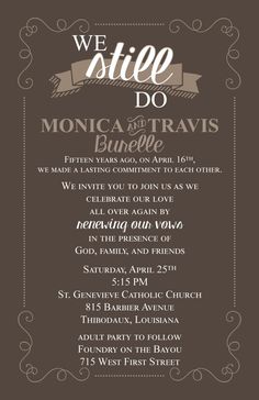 the wedding program for monica and travis is displayed on a brown background with white lettering