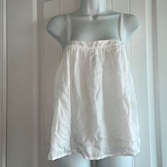 Bnwt A New Day White, Adjustable Tank Top. Has Two Tiny Super Cute Buttons In The Back. Has Two Layers For Added Protection. Never Worn Or Tried On. In Perfect Condition Just Needs To Be Ironed. Has Cute Ruffle Around The Top Part Of The Trim. It Fits Like A Baby Doll Top. I’m Open To Offers & Bundles. Happy Poshing White Summer Tops With Built-in Bra, White Summer Top For Loungewear, Summer Tops With Built-in Bra For Daywear, Summer White Camisole For Daywear, Casual White Camisole For Daywear, White Camisole Top For Loungewear, Chic White Camisole For Daywear, Baby Doll Top, Cute Buttons