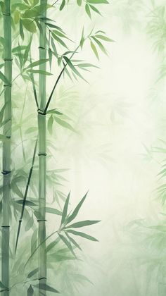 a bamboo tree with green leaves in the background