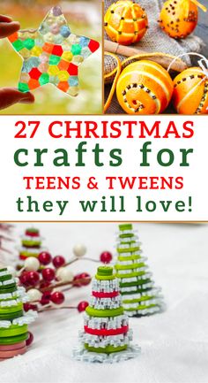 Christmas Crafts For Teens, Christmas Crafts Ideas, Easy Homemade Christmas Gifts, Christmas Party Crafts, Diy Felt Christmas Tree, Diy Christmas Crafts, Kids Christmas Ornaments, Festive Crafts, Fun Christmas Crafts