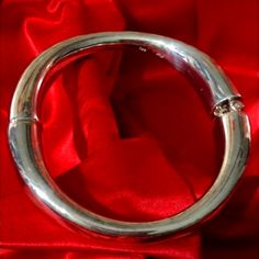 We Have Many Sterling Bracelets That Are .925 The Britannica Bracelets Are 0.9584 Purity However The Bracelet We We Are Offering Is Composed Of .999 Silver. This Is The Highest Possible Silver Content From Which Any Item Of Silver Jewelry Could Be Crafted. We Only Have The One Available And This Item Is Actually For The True Collector For The Connoisseur Who Appreciates The Best Sterling Available Anywhere. 40.84 Grams Classic Formal Bangle With Sterling Silver Clasp, Round Cuff Bracelet With Polished Finish For Formal Occasions, Formal Round Cuff Bracelet With Polished Finish, Silver Bangle With Sterling Silver Clasp, Classic Formal Cuff Bracelet With Sterling Silver Clasp, Polished Sterling Silver Bracelet For Weddings, Sterling Silver Polished Wedding Bracelet, Wedding Sterling Silver Bracelet With Polished Finish, Classic Silver Bangle With Sterling Clasp