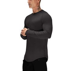 PRICES MAY VARY. 【Muscle build】:Slim fit pattern. If you have a V shape physique, pls order one size up. If you are stacking weight and not cut, or have a little gut pls order two sizes up, the shirt comes in tight around the stomach. 【Handfeel】:90%COTTON,10%SPANDEX.Tee constructed from our proprietary top Cotton fabric and cool to the touch with an incredibly silky drape and unmatched buttery-soft handfeel. 【4-Way stretch】: This tee has extreme 4-way stretch with high springiness and resilience Sportswear Stretch Muscle Tee With Crew Neck, Crew Neck Stretch Muscle Tee For Sportswear, Stretch Muscle Tee With Crew Neck For Sportswear, Stretch Crew Neck Muscle Tee For Sportswear, Stretch Muscle Tee With Crew Neck In Sportswear Style, Gray Athletic Fit Top For Streetwear, Fitted Black Muscle Tee With Crew Neck, Fitted Black Shirt For Gym, Casual Snug Fit T-shirt For Workout