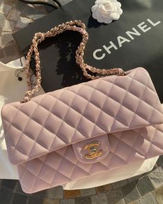 Pink Chanel Bag, Dr Shoes, Luxury Bags Collection, Pink Chanel, Girly Accessories, Bags Aesthetic