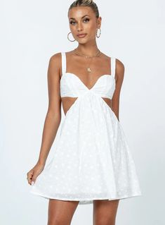 Khalia Mini Dress White Mini Dress White, Essential Dress, Sleeveless Long Dress, Grad Dresses, Mini Dresses Summer, Flowy Dress, Lace Mini Dress, Spaghetti Strap Dresses, Flowing Maxi Dress