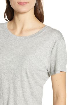 This lightweight, slim-fit crewneck T-shirt in classic heather grey is the casual staple every wardrobe needs. Style Name:Splendid Abbie Crewneck T-Shirt. Style Number: 5949783. Available in stores. Casual Plain T-shirt For Layering, Gray Fitted Crew Neck T-shirt, Fitted Heather Grey Crew Neck Tops, Basic Soft-washed T-shirt For Layering, Solid Tri-blend Tops For Everyday Wear, Casual Gray Scoop Neck T-shirt, Solid Tri-blend Everyday Tops, Gray Crew Neck Top For Layering, Gray Soft-washed Crew Neck T-shirt