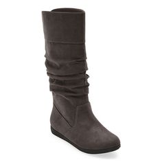 These St. John's Bay women's Korba tall slouch boots are a chic, comfy style you'll love wearing in cooler temps. They feature a flat traction sole for extra stability, a memory foam insole for greater comfort, a buckle overlay and pull-on design. Wear them over leggings or boots and a turtleneck. Features: Memory FoamAdditional Information: Traction Sole Provides Extra StabilityClosure Type: Pull OnFootwear Technology: Memory Foam InsoleShaft Circumference: 14 1/2 InchesBoot Shaft Height: 11 3/ Slouch Boots, Slouched Boots, Comfy Fashion, Memory Foam, Heel Height, Turtle Neck, Buckle, Leggings, Women Shoes