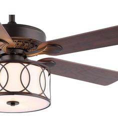 a ceiling fan with a light inside of it