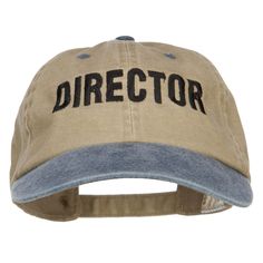 Movie Director Embroidered Washed Two Tone Cap Khaki Cotton Dad Hat, Retro Adjustable Cotton Snapback Hat, Adjustable Retro Cotton Snapback Hat, Adjustable Canvas Hat With Embroidered Logo, Vintage Adjustable Canvas Baseball Cap, Embroidered Logo Adjustable Cotton Snapback Hat, Retro Cotton Baseball Cap With Flat Bill, Adjustable Cotton Snapback Hat With Embroidered Logo, Retro Adjustable Cotton Trucker Hat