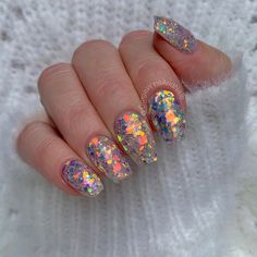 Boho Nails, Glittery Nails, Fall Gel Nails, Glitter Gel Nails, Basic Nails, Casual Nails, Cute Gel Nails, Bright Nails, Pretty Nail Art