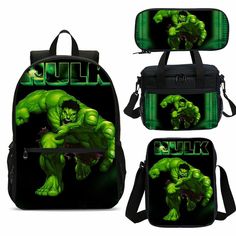 Backpack   Size: 30*14*45 CM /11.81*5.51*17.72 IN     weigt: 0.46 kg / 1.01lb 1.Material: 100% polyester 2.Front zip pouch for quick access. 3.Suitable for school students. 4.The large capacity of daily necessities   Insulated Lunch Bag    Size: 23.5*14*19 CM /9.25*5.51*7.48 IN   weigt: 0.2kg / 0.44 lb 1.Two handles that Velcro together 2.Removable shoulder strap 3.Zip around closure with front zip pocket and two side mesh pockets 4.Easy-to-clean insulated lining   Crossbody Bag   Size: 18.5*6.5 Portable Bag As A Back To School Gift, Portable Bag As Back To School Gift, Portable Bags As Back To School Gift, Green Backpack For Back To School Gift, Portable Backpack Bag Ideal For Gifts, Portable Backpack As Gift, Back To School Satchel Bag As A Gift, Back To School Satchel Bags As Gifts, Green Portable Bags For Students