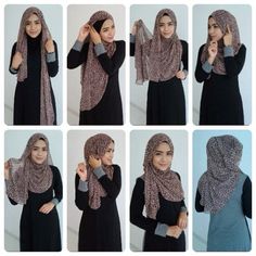 Bits And Pieces: Another Hijab tutorial Hijab Without Pins, Stile Hijab, Simple Hijab, Hijab Style Tutorial, Tutorial Hijab, How To Wrap, Grunge Dress