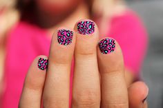 Pink Cheetah Print Nails, Unicorn Nails Designs, Nail Armor, Kids Nail Designs, Girls Nail Designs, Cheetah Print Nails, Nail Art For Kids, Unicorn Nails, Polka Dot Nails