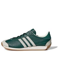 (WMNS) adidas Country OG 'Collegiate Green Off White' IE3939 Green Adidas Sporty Sneakers, Green Sporty Sneakers With Three Stripes Branding, Sporty Green Sneakers With Three Stripes Branding, Green Sporty Sneakers With Three Stripes, Sporty Lace-up Sneakers With Three Stripes Branding, Green Sports Sneakers With Three Stripes Branding, Green Adidas Sneakers For Sports, Green Three Stripes Sports Sneakers, Green Sneakers With Three Stripes Branding For Sports