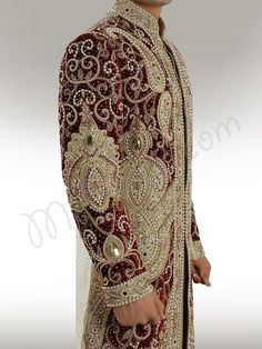 Designer velvet patch Sherwani - Sherwani - Men's Festive Semi-stitched Embellished Sherwani, Designer Embellished Sherwani For Diwali, Festive Embellished Semi-stitched Sherwani, Embellished Long Sleeve Traditional Wear For Reception, Bollywood Style Bandhgala With Mirror Work, Embellished Bandhgala For Eid Festival, Embellished Sherwani For Eid Festivities, Embellished Bandhgala For Eid Festive Occasion, Embellished Bandhgala For Eid Festivities