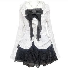 ೃ⁀➷ Fatal Frame Clothes, Coquette Outfit White, Kei Clothing, Ballerina Aesthetic, Winter Coquette, Japanese Summer, Clothing Wardrobe, Coquette Outfit