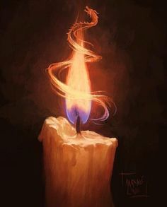 Revelation Art, Candle Illustration, Candle In The Dark, Candle Drawing, Candle Flame, Flame Art, Candle Magick, Painted Candles