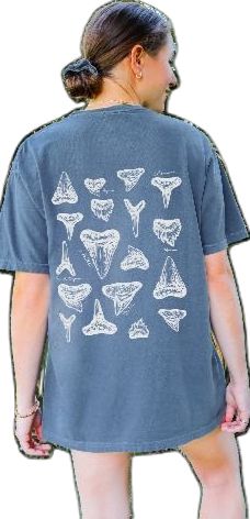 Shark Lover, Beach Tee, Trendy Beach, Shirt Aesthetic, Shark Tooth, Aesthetic Beach, Marine Biology, Ocean Lover, Shark Teeth