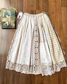 Doily Skirt, Upcycle Skirt, Upcycle Fashion Diy, Estilo Hippy, Sold Out, Upcycled Fashion, Clothing Details, March 25, Fashion Diy